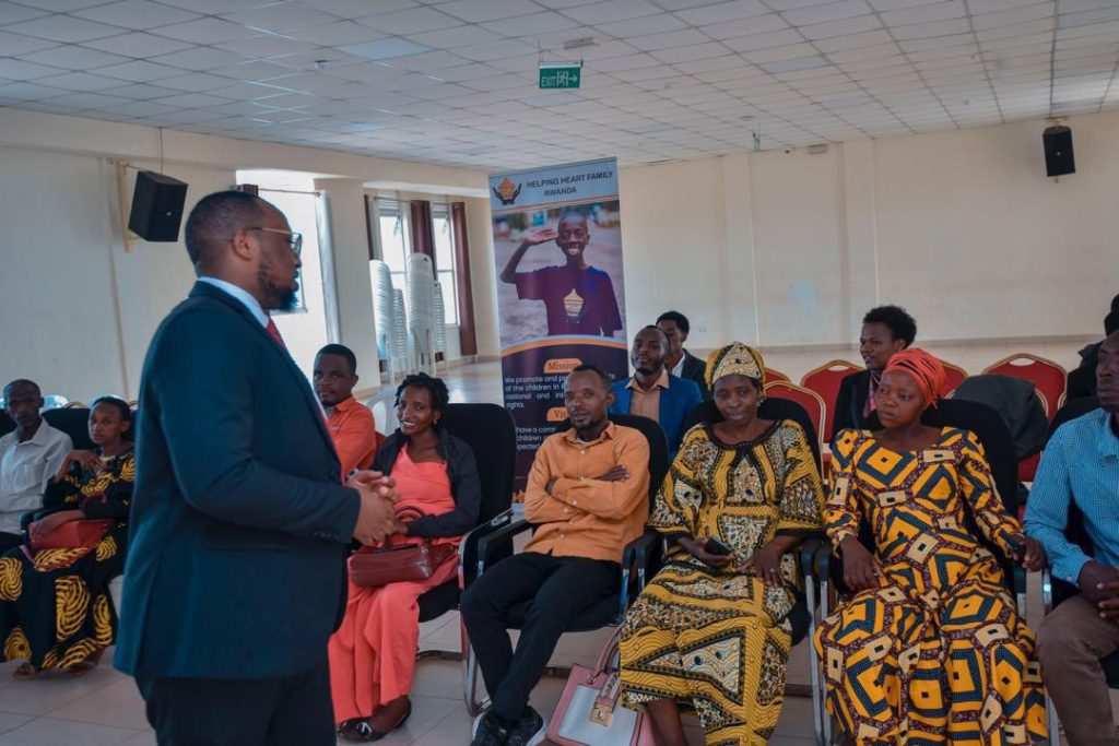 Rwikaza Gentil, Executive Director of HHFR, addressing the participants.
